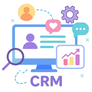 Biểu tượng dịch vụ CRM - Quản lý quan hệ khách hàng TCRM